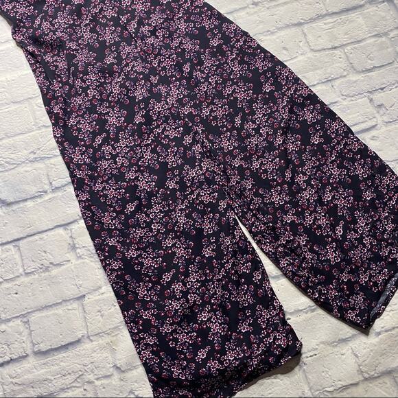 NEW JACK by BB Dakota Swish Swish Deep Blue Ditsy Printed Maxi Jumpsuit - Picture 8 of 10